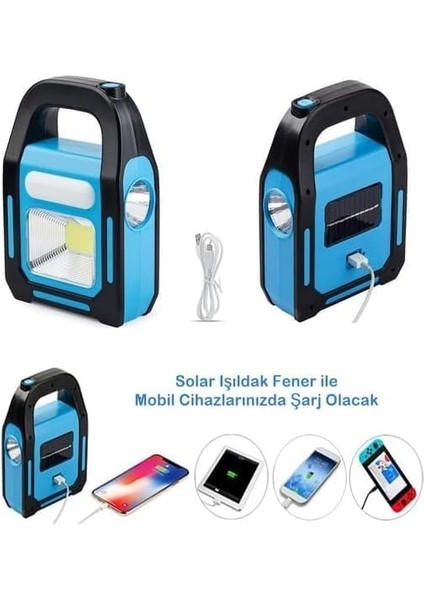 LED Solar Işıldak Güneş Enerjili ve USB Şarj Kamp Lambası fiyatları