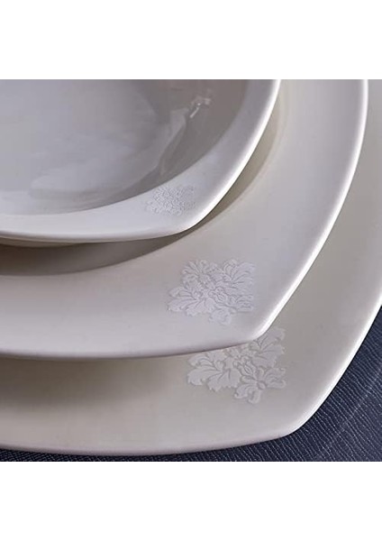 Deren Cream 60 Parça Yemek Takımı Beyaz fiyatları