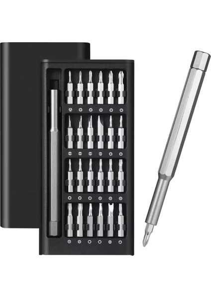 Seti 25 Parça Çelik Uç Tornavida Özel Tasarım Dağılmaz Kutulu