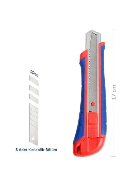 WP212009 18 mm Ağır Hizmet Paslanmaz Çelik Kasa Bıçağı modelleri