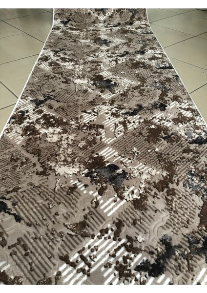 Vizon Kabartmalı Otantik Desen Kaymaz Taban Yıkanabilir Halı Yolluk