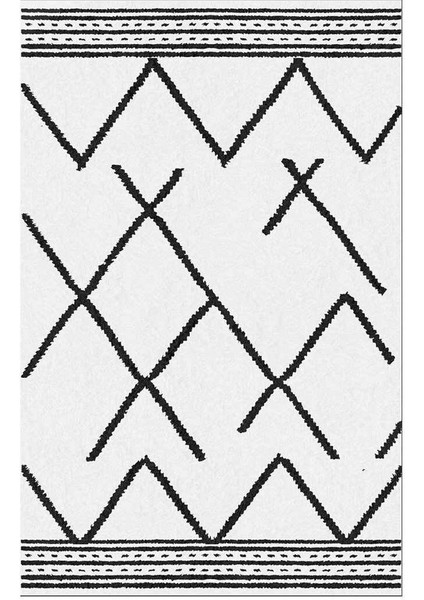 Yıkanabilir Kaymaz Beyaz Siyah Çok Amaçlı Halı, Salon, Mutfak ve Balkon Için Uygun fiyatları