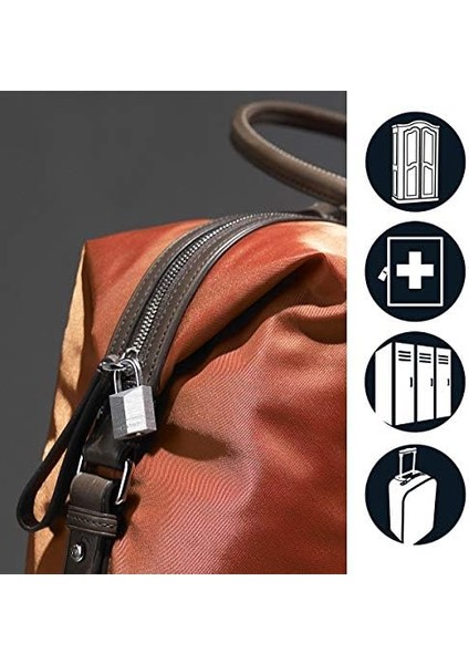 9130EURT Anahtarlı 2&apos;li Asma Kilit Seti, Gri, 3 x 5,2 x 1,6 cm modelleri