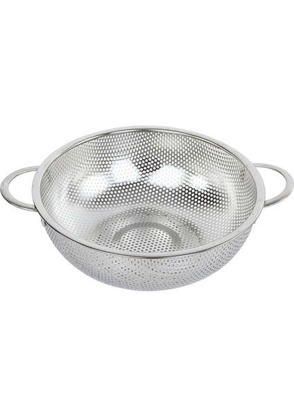 Çift Kulplu Metal Süzgeç, Mutfak Için 3 Farklı Boy (19 Cm)