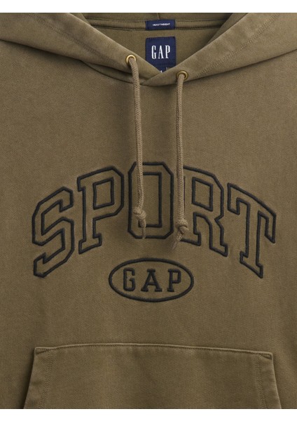 Erkek Yeşil Heavyweight Oversized Gap Logo Sweatshirt modelleri