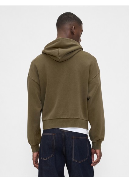 Erkek Yeşil Heavyweight Oversized Gap Logo Sweatshirt fırsatları