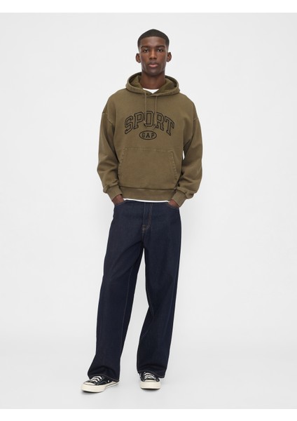 Erkek Yeşil Heavyweight Oversized Gap Logo Sweatshirt indirimleri