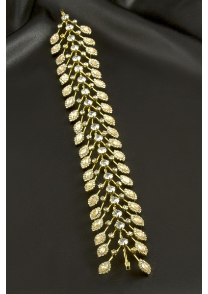 Oval Taşlı Saç Aksesuarı