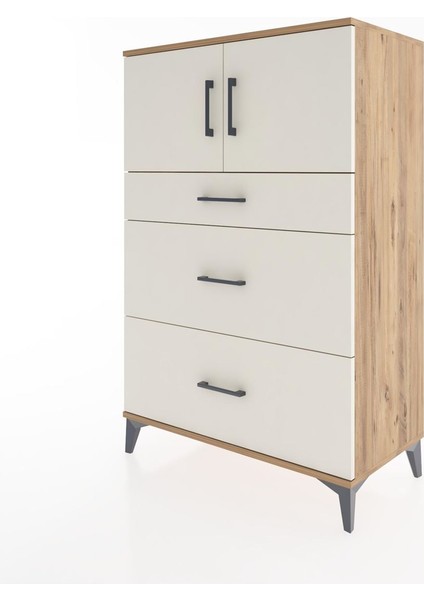 Hyperion Dolap Tek Raflı 3 Çekmeceli 2 Kapaklı 88X44X134 Çam-Aytaşı modelleri