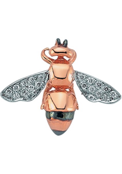 Queen Bee Kadın Tek Pırlanta Altın Küpe