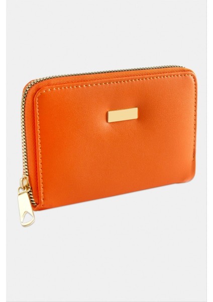 Fermuarlı Turuncu Cüzdan