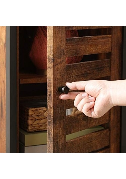 Yan Dolap, Komodin, Sağlam, 2 Açık Raflı Komodin, Endüstriyel Tasarım Komodin, Oturma Odası, Yatak Odası, Koridor,, LSC34BX fiyatları