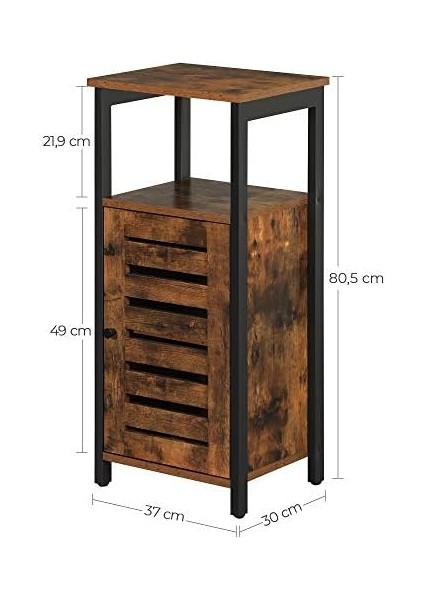 Yan Dolap, Komodin, Sağlam, 2 Açık Raflı Komodin, Endüstriyel Tasarım Komodin, Oturma Odası, Yatak Odası, Koridor,, LSC34BX modelleri