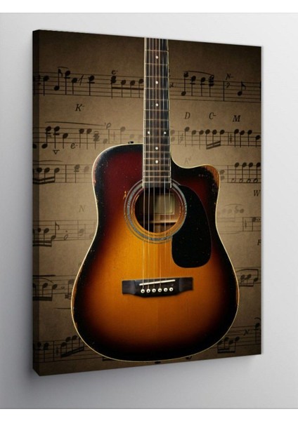 Kanvas Tablo Klasik Akustik Gitar 100 x 140 CNVSDKEY-125856-100-140