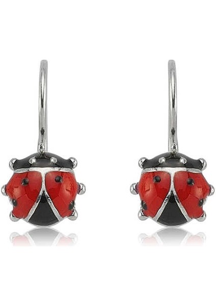 Gümüş Sallantılı Uğur Böceği Çocuk Küpesi