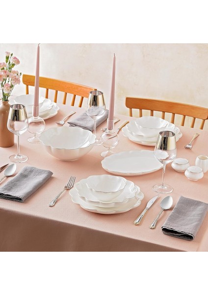 Istanbul Porselen Gonca 29 Parça Yemek Takımı Gold