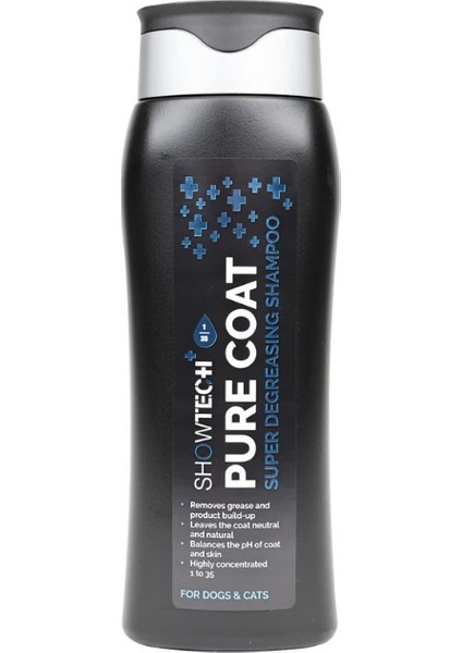 + Pure Coat Yağ Giderici Kedi Köpek Şampuanı 300 ml - 35:1 Konsantre ile Arındırıcı Şampuan