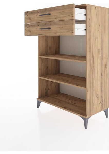 Hyperion Dolap 2 Raflı 2 Çekmeceli 88X44X134 Çam-Çam fırsatları