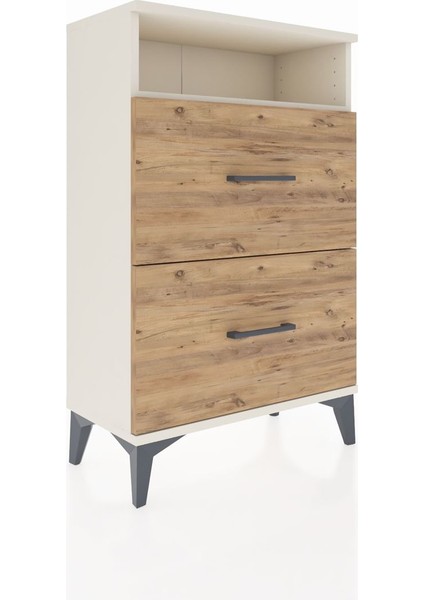 Arges Komodin Tek Raflı 2 Çekmeceli 60X30X96 Aytaşı-Çam fiyatları