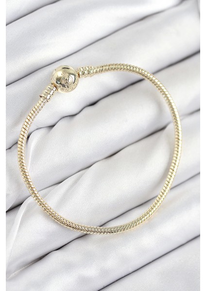 Bfs Pirinç Charm Topcuk Model Gold Renk Kadın Bileklik
