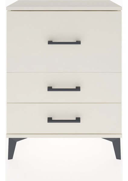 Arges Komodin 3 Çekmeceli 60X30X80 Aytaşı-Aytaşı