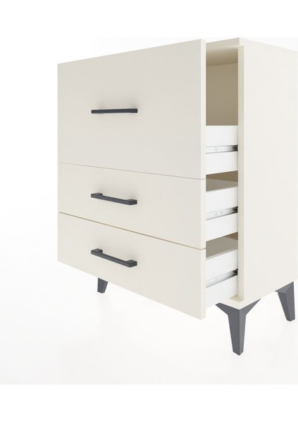 Arges Komodin 3 Çekmeceli 60X30X80 Aytaşı-Aytaşı fırsatları