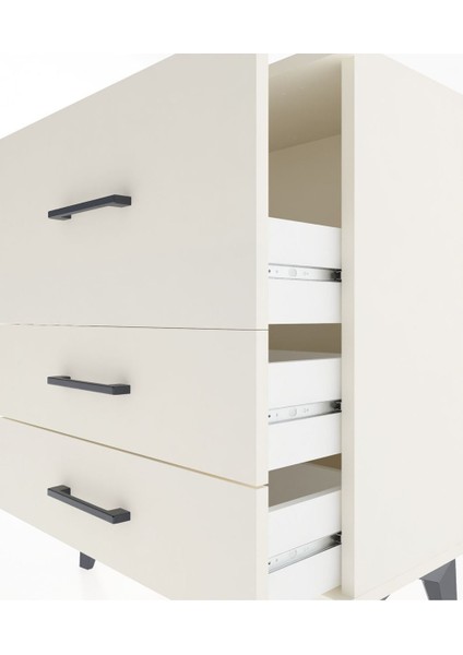 Arges Komodin 3 Çekmeceli 60X30X80 Aytaşı-Aytaşı indirimleri