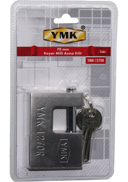 70MM Gri Kayar Milli Asma Kilit (4172)