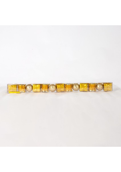 Yılbaşı Topu Aranjman Ağaç Süsü 13&apos;lü Set Dore 3 Cm.