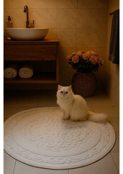 100X100 cm Beyaz Pamuk Dokuma Su Emici Banyo Paspası fiyatları