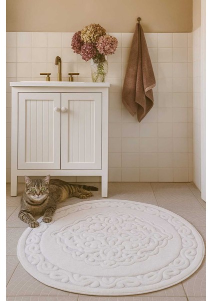 100X100 cm Beyaz Pamuk Dokuma Su Emici Banyo Paspası fırsatları