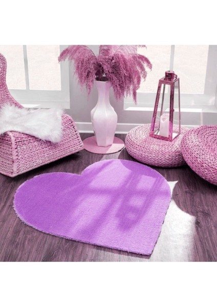 Mor Kalp Post Peluş Halı, Sevgiliye Özel, Yumuşacık ve Şık Tasarım