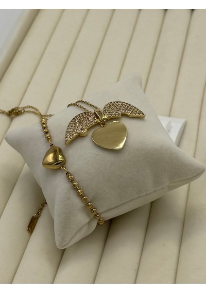 Orijinal Kadın Kol Saati 2 Yıl Garantili Çelik Kolye ve Bileklik Seti DKLR25 fiyatları