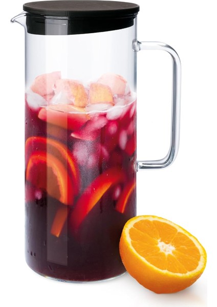 1,25 L Cam Sürahi – Borosilikat – Kapaklı – Buzdolabı Uyumu – Dayanıklı – Üretimi