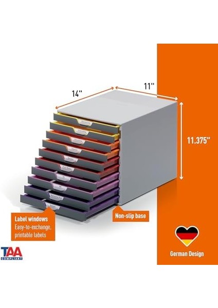 Çekmeceli Kutu Varicolor Renkli Gider 10 Fächer modelleri