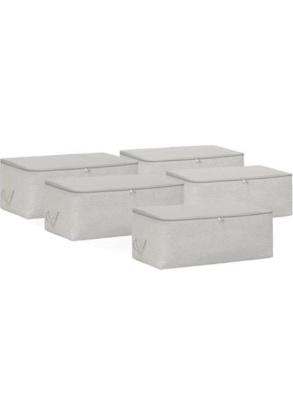 Textile 5&apos;li Orta Boy Gri Hurç Set 52 x 28 x 21 cm fiyatları