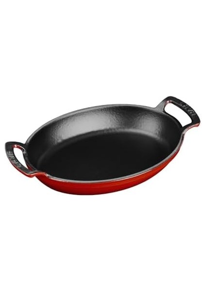 Metal Oval Kuplu Döküm Tava 27X20, Kırmızı fiyatları