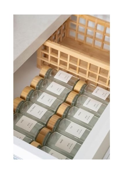 12&apos;li Bambu ve Akasya Kapaklı Cam Seti 120 ml - Ahşap Kapaklı, Şeffaf Cam, Sağlıklı ve Şık Kavanozları (Bambu Kapak) fiyatları
