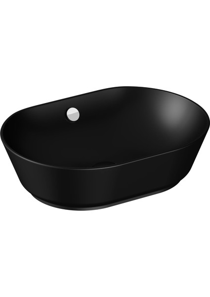 Geo 7427B083-0012 Oval Çanak Lavabo, 55 Cm, Mat Siyah