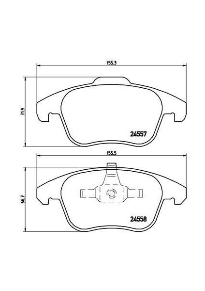Ön Fren Balatası Corsa F E 19 Mokka E 20 208 19 2008 19 C4 20 Ds3 18
