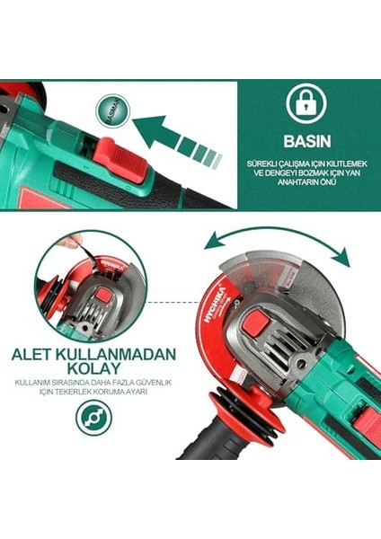 Akülü Açılı Taşlama Makinesi 18 V, Disk Çapı 115 Mm, Rölanti Devri: 8500 Dev/dak, Kesme Diski Akülü Açılı Taşlama Makinesi, Kesme ve Taşlama Için, Kilitleme Şalteri fiyatları