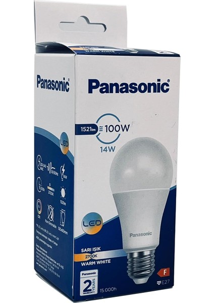 LED E27 14W 1521LM 2700K Lamba Sarı Işık