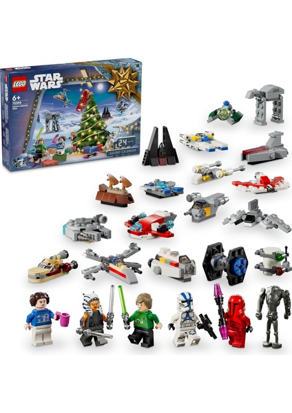 2024 Yılbaşı Takvimi 75395, 6 Yaş ve Üzeri Çocuklar Için Inşa Edilebilen Yılbaşı Temalı Yaratıcı Oyuncak Yapım Seti (368 Parça)