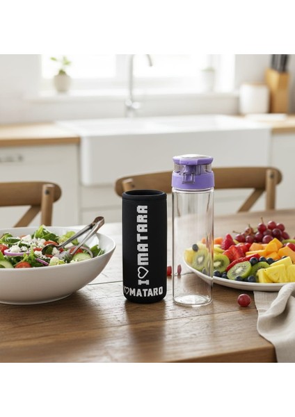 Kılıflı 550 cc Cam Motivasyon Sporcu Matarası – Sağlıklı ve Şık Tasarım | Yerli Üretim fiyatları