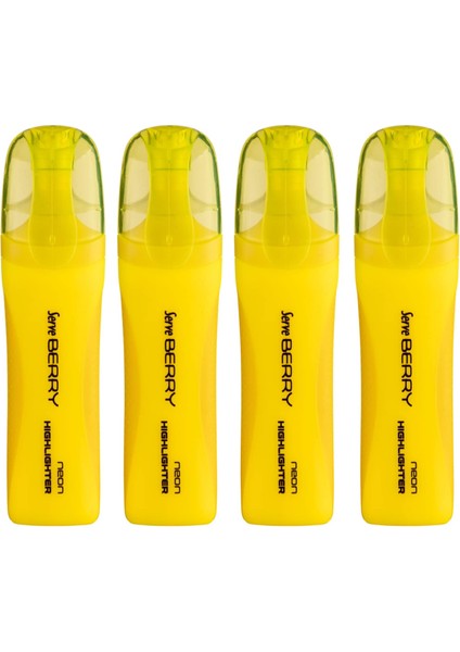 Berry Fosforlu Sarı 4lu Set