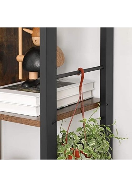 Kitaplık, 4 Seviyeli Ofis Raf, Metal Çerçeve, - Siyah LBC12BX fiyatları