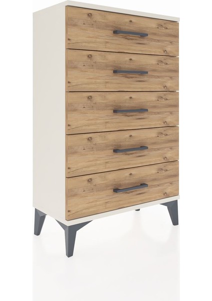 Arges Komodin 5 Çekmeceli 60X30X96 Aytaşı-Çam fiyatları