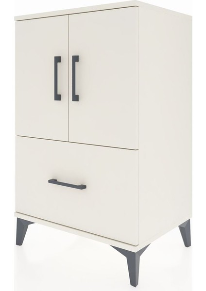 Hyperion Komodin 2 Raflı Tek Çekmeceli 2 Kapaklı 60X44X96 Aytaşı-Aytaşı modelleri