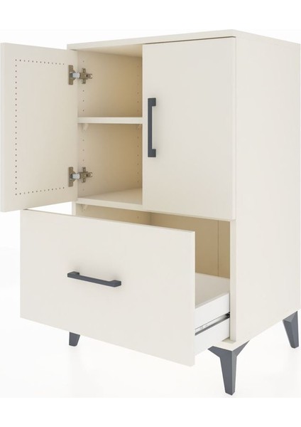 Hyperion Komodin 2 Raflı Tek Çekmeceli 2 Kapaklı 60X44X96 Aytaşı-Aytaşı fırsatları