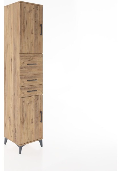 Hyperion Dolap 3 Raflı 3 Çekmeceli 2 Kapaklı 44X44X221 Çam-Çam fiyatları